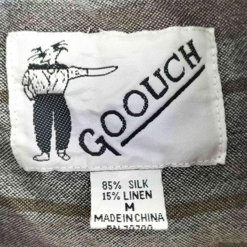 グーチ GOOUCH 90S シルク混 ストライプ 半袖 シャツ メンズ import:M
