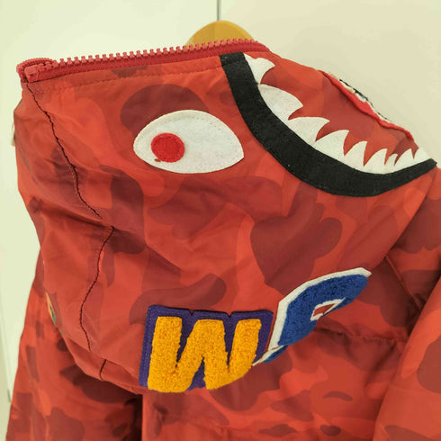 アベイシングエイプ A BATHING APE Red Camo Full-Zip Shark Down Jacket シャーク フルジップ ダウン ジャケット メンズ JPN:L