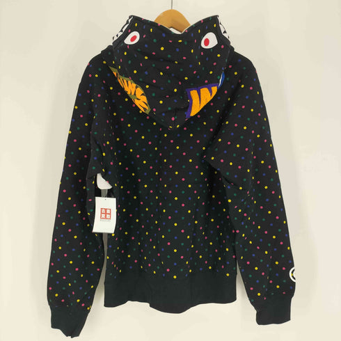 アベイシングエイプ A BATHING APE DOT MULTI COLOR SHARK FULL ZIP HOODIE マルチカラー ドット シャーク フルジップ パーカー メンズ JPN:L