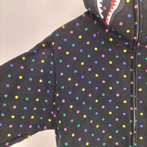 アベイシングエイプ A BATHING APE DOT MULTI COLOR SHARK FULL ZIP HOODIE マルチカラー ドット シャーク フルジップ パーカー メンズ JPN:L
