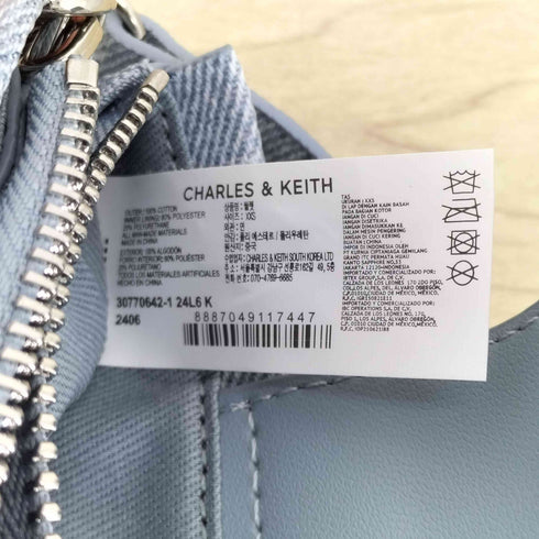 チャールズアンドキース CHARLES&KEITH Bosie Denim Top Handle Pouch レディース ONE SIZE