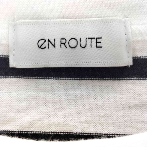 アンルート EN ROUTE ポリエステル ニット×ボーダー クルーネック メンズ 1