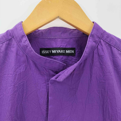 イッセイミヤケメン ISSEY MIYAKE MEN しわ加工バンドカラー半袖シャツ メンズ 2