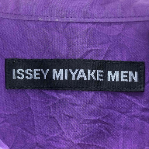 イッセイミヤケメン ISSEY MIYAKE MEN しわ加工バンドカラー半袖シャツ メンズ 2