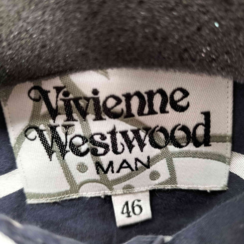 ヴィヴィアンウエストウッドマン Vivienne Westwood MAN オーブ刺繍 L/Sストライプシャツ メンズ JPN:46