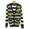 ピーナッツ PEANUTS HALFMAN コラボ キャラクター アクリル ボーダー カーディガン メンズ import:M