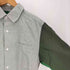 ガンリュウ GANRYU AD2013 14SS 異素材 切替 レギュラーカラー L/S シャツ ナイロン メンズ JPN:M