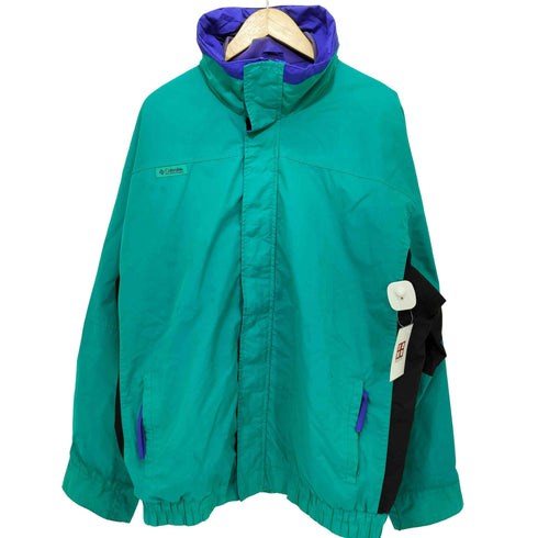 コロンビア Columbia 90S ジップアップナイロンジャケット メンズ import:L