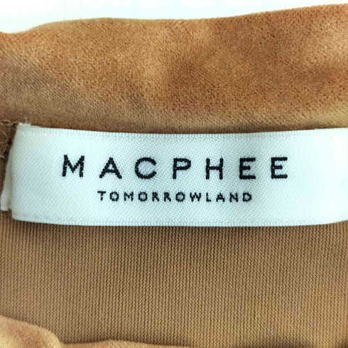 マカフィー MACPHEE トリアセテートポリエステルベロアショートプルオーバー レディース JPN:S