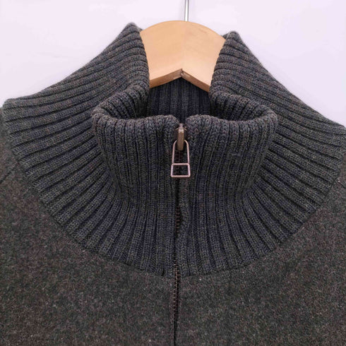 ギャップ Gap WOOL KNIT JACKET リブ切替 エルボーパッチ ウール ニットジャケット メンズ import:S
