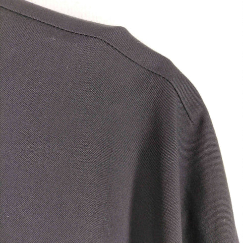 ヨウジヤマモト Yohji Yamamoto 21ss ウールギャバ100 片袖 ギャザースリーブ アシンメトリーオーバーサイズシャツ レディース JPN:1