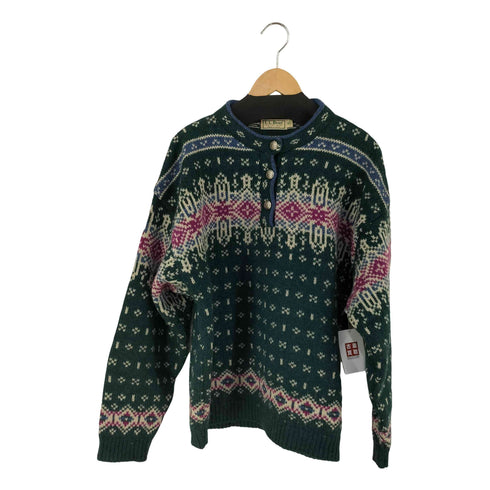 エルエルビーン L.L.Bean USA製 ノルディック ハーフボタン カーディガン レディース import:XL