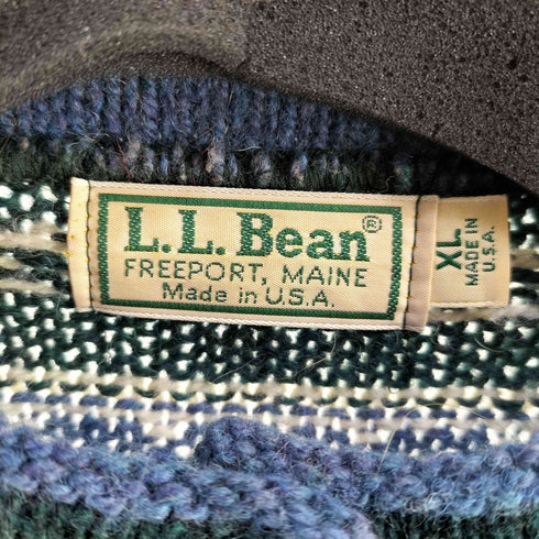エルエルビーン L.L.Bean USA製 ノルディック ハーフボタン カーディガン レディース import:XL
