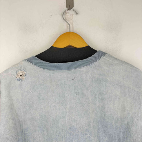 ザラ ZARA ダメージ加工 デニムスウェット メンズ US L