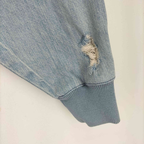 ザラ ZARA ダメージ加工 デニムスウェット メンズ US L