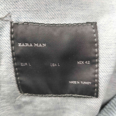 ザラ ZARA ダメージ加工 デニムスウェット メンズ US L