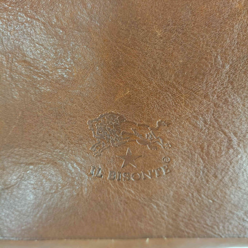 イルビゾンテ IL BISONTE ロゴ刻印 レザーショルダーバッグ レディース