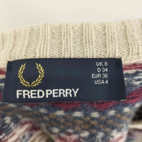 フレッドペリー FRED PERRY 総柄カーディガン レディース FR:36