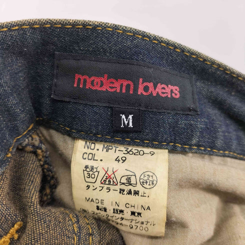 MODEM LOVERS 切替デザイン フレアデニムパンツ メンズ