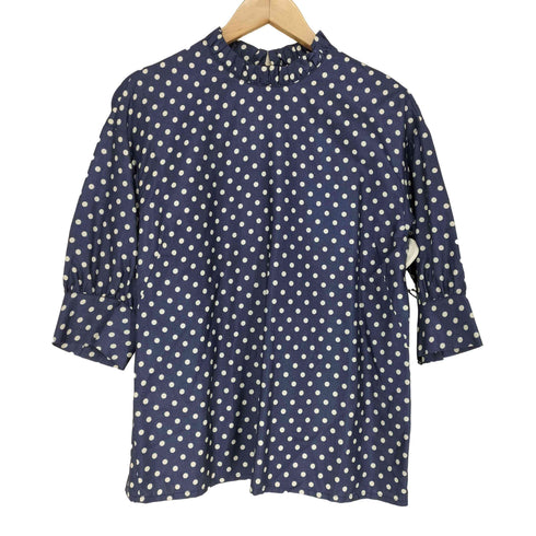 バウムウンドヘルガーデン BAUM UND PFERDGARTEN ドット柄シルクブラウス レディース 36