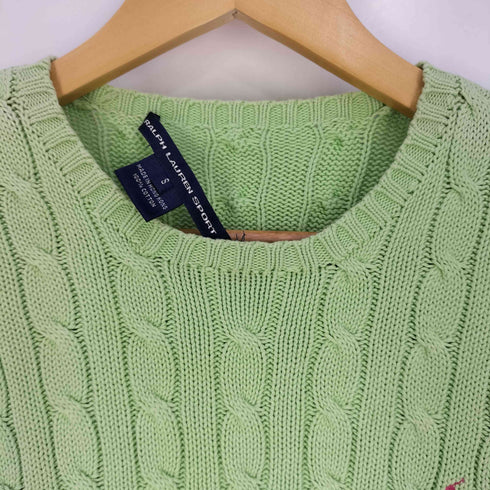 ラルフローレンスポーツ RALPH LAUREN SPORT ポニー刺繍 ケーブル コットンニット レディース import:S