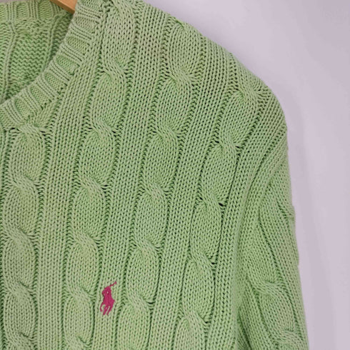 ラルフローレンスポーツ RALPH LAUREN SPORT ポニー刺繍 ケーブル コットンニット レディース import:S