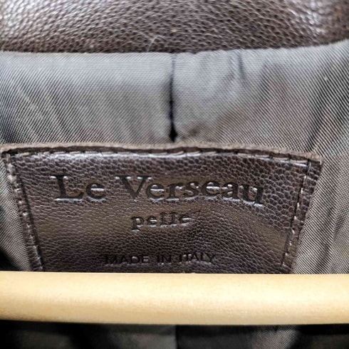 Le Verseau イタリア製 本革 フーデットコート レディース EUR:38