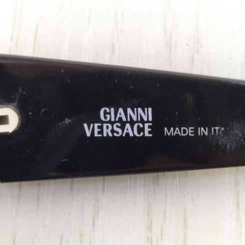 ジャンニヴェルサーチ GIANNI VERSACE イタリア製 ロゴ刻印 クロコ型押し サングラス メンズ