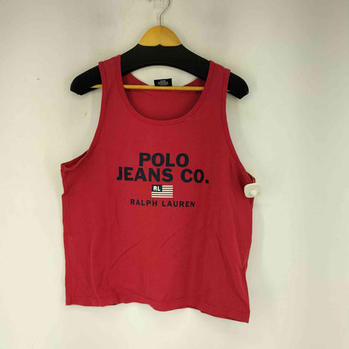 ポロジーンズカンパニーラルフローレン POLO JEANS COMPANY RALPH LAUREN フロントプリントタンクトップ レディース import:XL