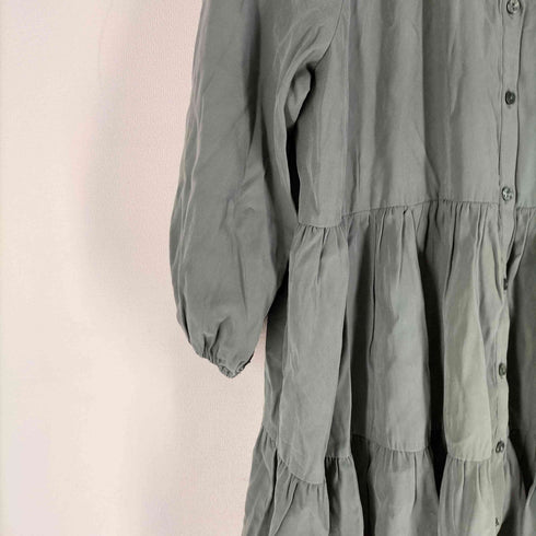 ザラ ZARA ティアードシャツチュニックワンピース レディース import:M