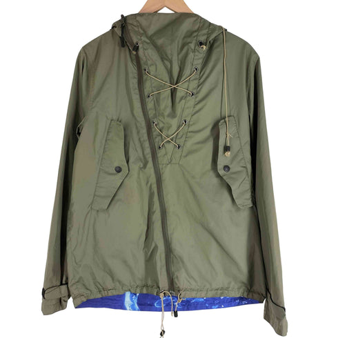 ミノトール MINOTAUR JAXA Deck Parka 転写 リバーシブル フーデッド ポリジャケット 裾ドローコード メンズ JPN:S