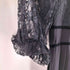 ザラ ZARA 長袖レース シフォンプリーツ ロングワンピース レディース import:L