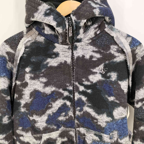 フランシストモークス FranCisT_MOR.K.S 総柄 フード裏ボア スタッズ 装飾ジッパー ジップアップパーカー メンズ JPN:2