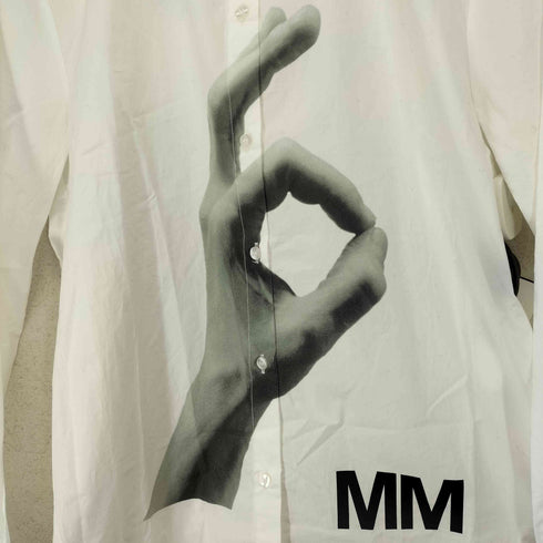エムエムシックスメゾンマルジェラ MM6 Maison Margiela 22AW ハンドサインプリントコットンシャツ レディース 14