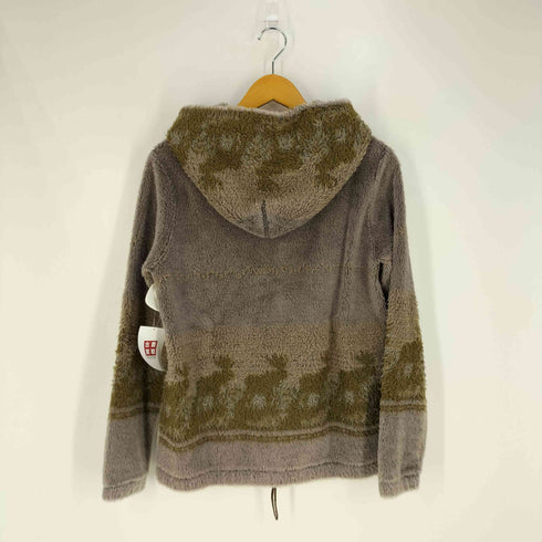 レミレリーフ REMI RELIEF 総柄 ボアフリース ジップアップパーカー メンズ JPN:M