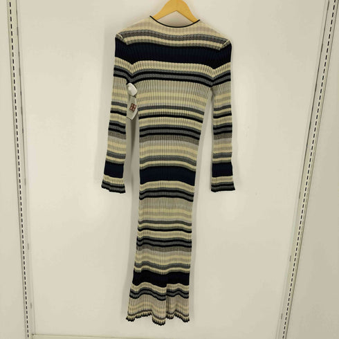 アメリ AMERI multi border knit dress レディース
