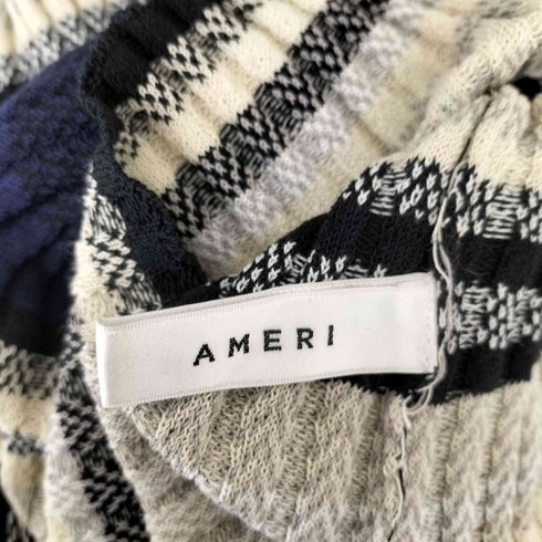 アメリ AMERI multi border knit dress レディース