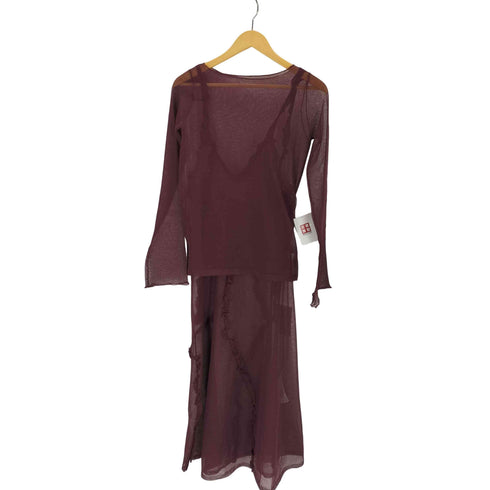 アメリ AMERI 2PIECE SHEER LONG KNIT TOP レディース JPN:S