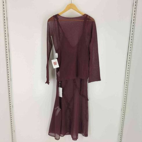 アメリ AMERI 2PIECE SHEER LONG KNIT TOP レディース JPN:S