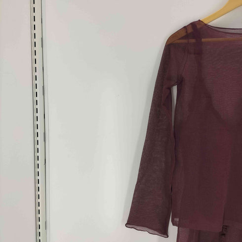 アメリ AMERI 2PIECE SHEER LONG KNIT TOP レディース JPN:S