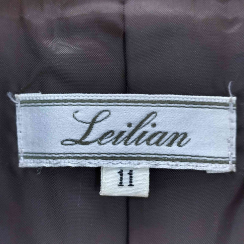 レリアン Leilian レザー切替え2Bテーラードジャケット レディース 11号