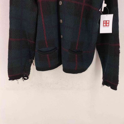 ジャンセン jantzen 60s MADE IN USA チェンジボタン エルボーパッチ ウールモヘアチェックカーディガン モヘア25 メンズ import:M