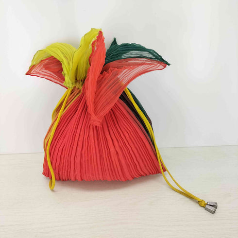 プリーツプリーズイッセイミヤケ PLEATS PLEASE ISSEY MIYAKE OLD プリーツ巾着バッグ レディース