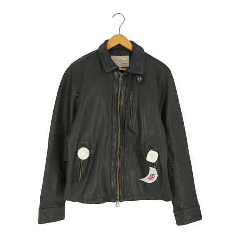 アヴィレックス AVIREX レザー ダブルジップ シングル ライダースジャケット メンズ import:XL