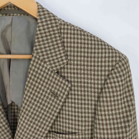 Ermenegildo Zegna イタリア製 チェック 2B テーラードジャケット メンズ