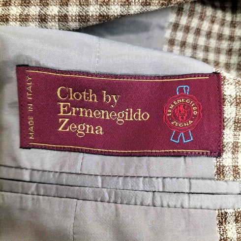 Ermenegildo Zegna イタリア製 チェック 2B テーラードジャケット メンズ