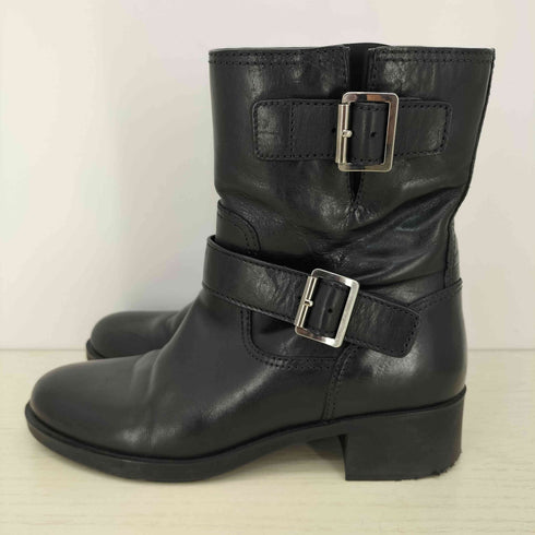 プラダ PRADA ベルテッド エンジニア ブーツ レディース JPN:36