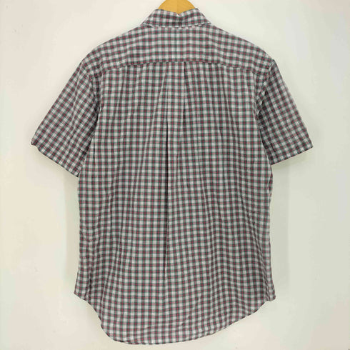 ラルフローレン RALPH LAUREN CLASSIC FIT ポロ―刺繍 チェック ボタンダウン半袖シャツ メンズ import:L