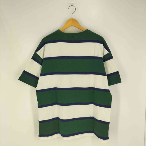 チャンピオン Champion 配色ボーダー スクリプトロゴ刺繍 クルーネックTシャツ メンズ import:L