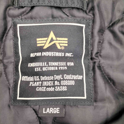 アルファインダストリーズ ALPHA INDUSTRIES HOODED RIB JACKET/ミリタリージャケット メンズ JPN:L